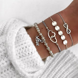 30 Styles Mix Turtle Heart Pearl Wave LOVE Crystal Marble Charm Bracelets for Women Boho Tassel Bracelet Jewelry Wholesale
